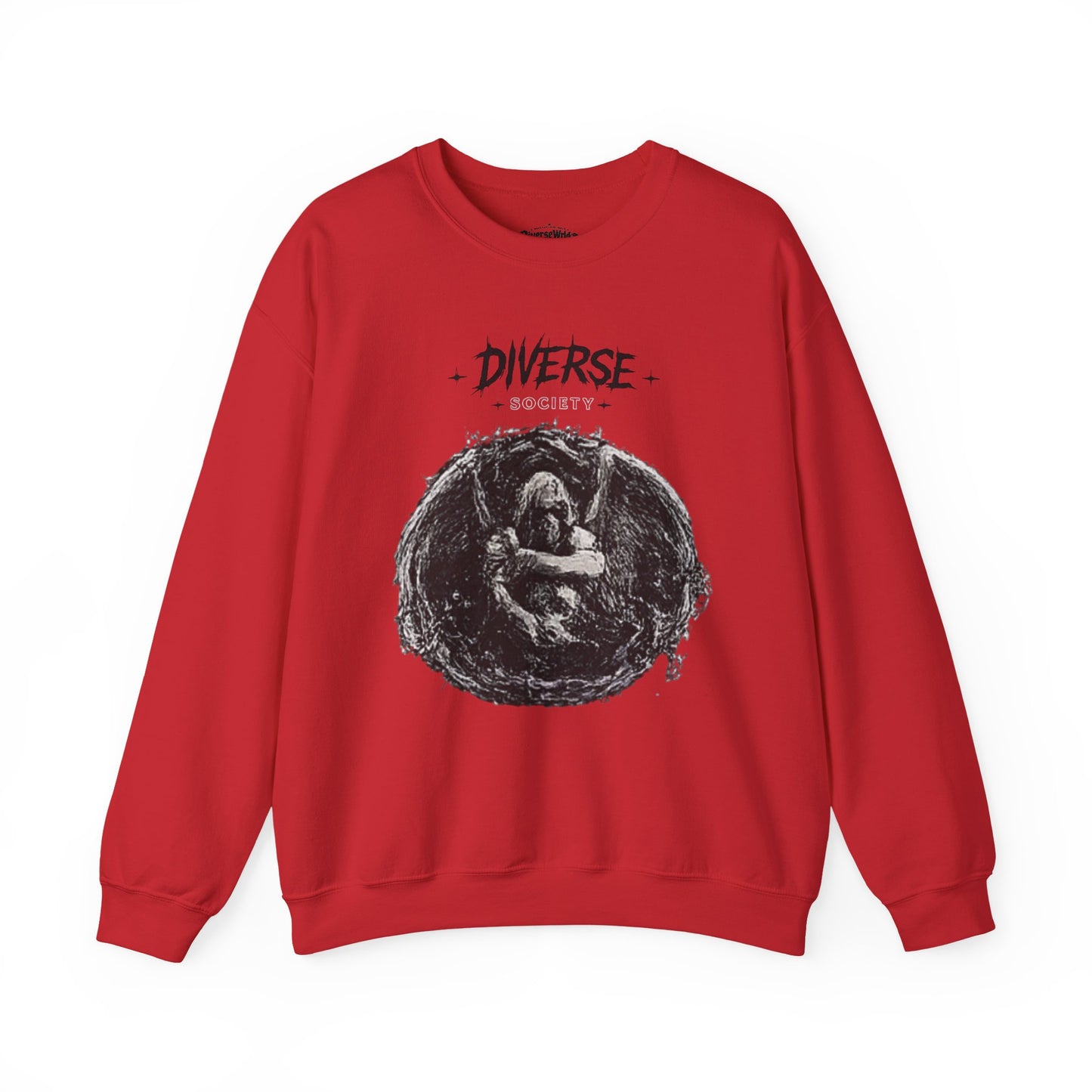 Crewneck Sweatshirt — 'DIVERSE' Artistic Circle Graphic