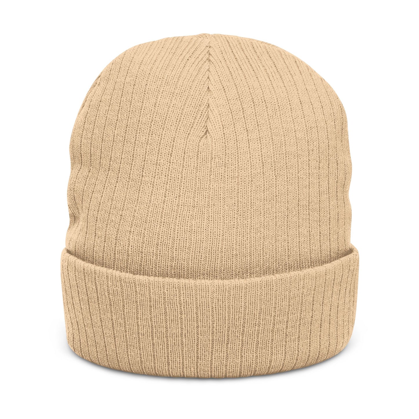Built Different Ribbed Knit Beanie — Embroidered Casual Winter Hat