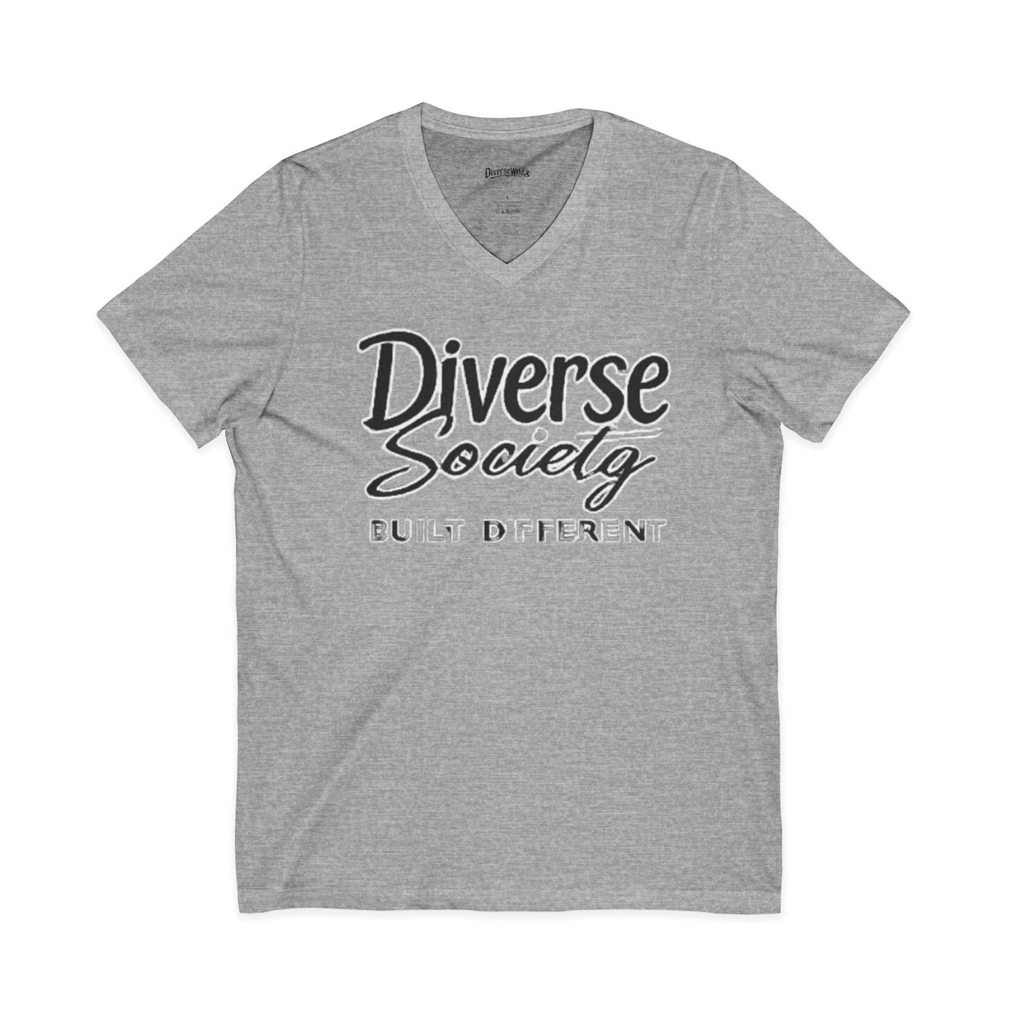 Diverse Society V-Neck Tee — Built Different Graphic T-Shirt