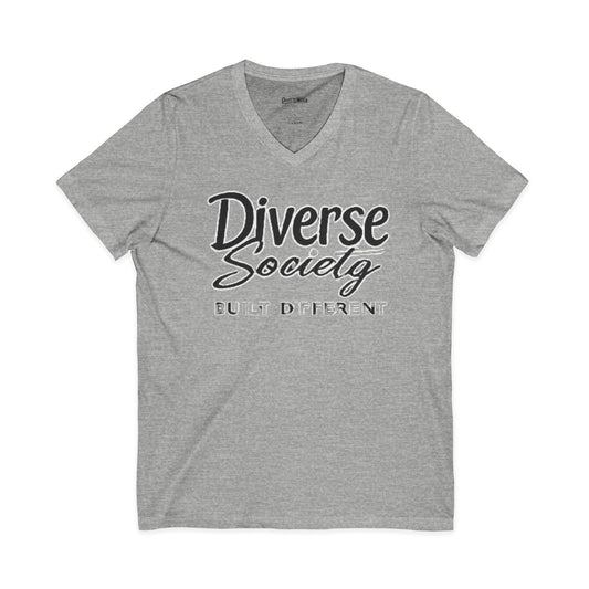 Diverse Society V-Neck Tee — Built Different Graphic T-Shirt
