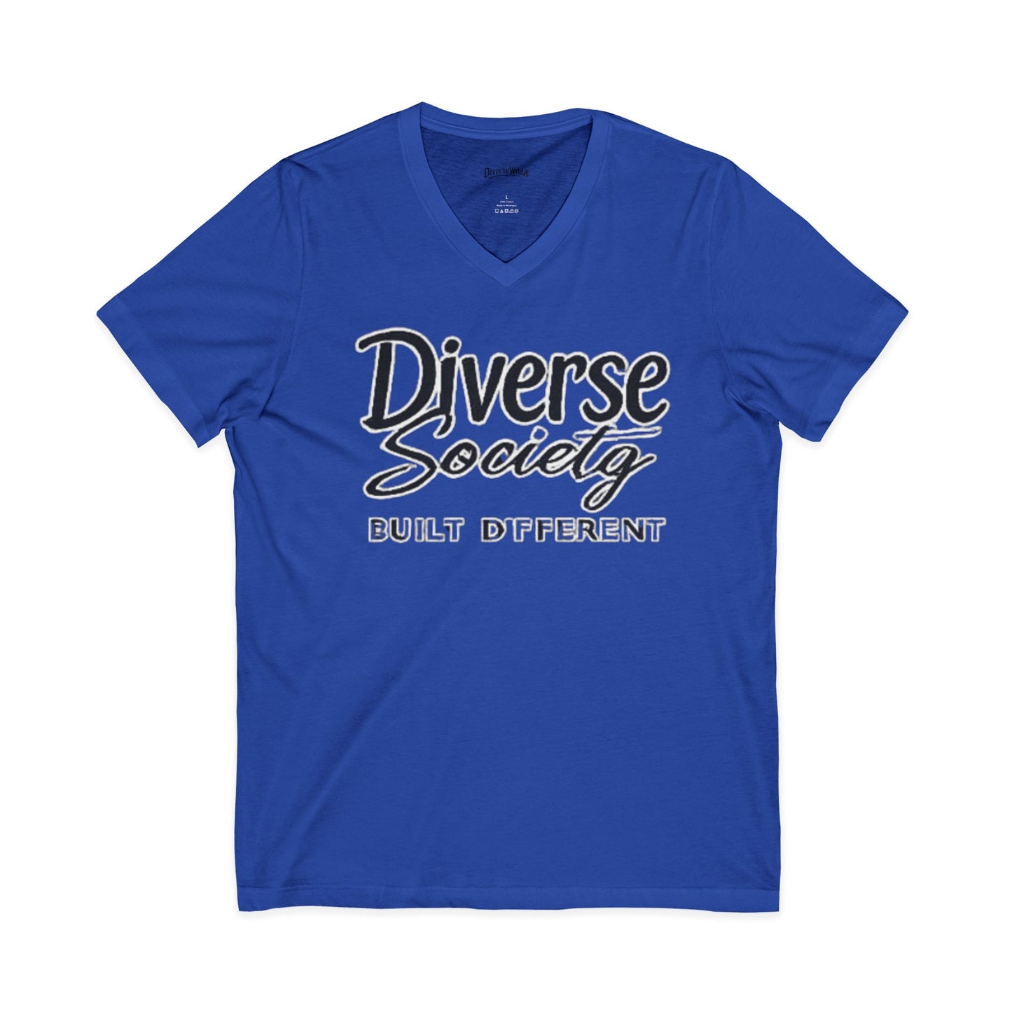 Diverse Society V-Neck Tee — Built Different Graphic T-Shirt