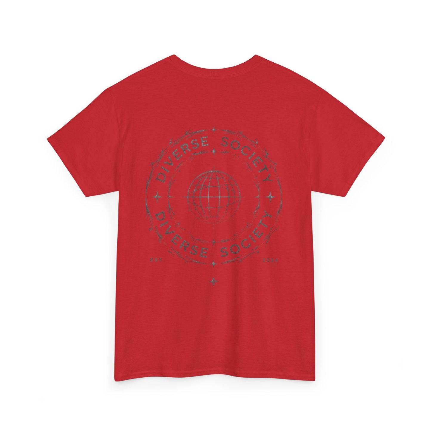 Diverse Society Graphic Tee — Globe Logo Chest + Back Print
