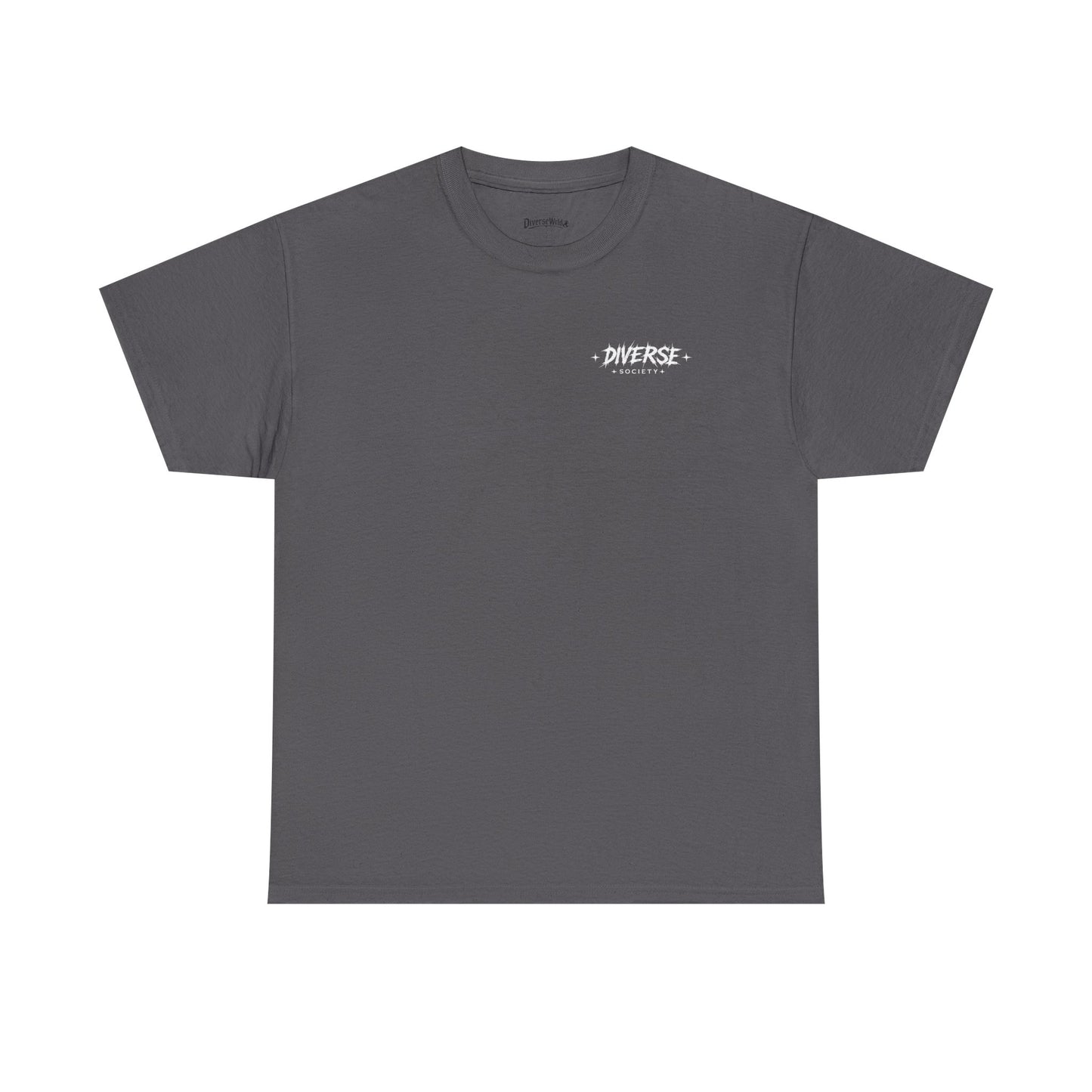 Diverse Society Graphic Tee — Globe Logo Chest + Back Print