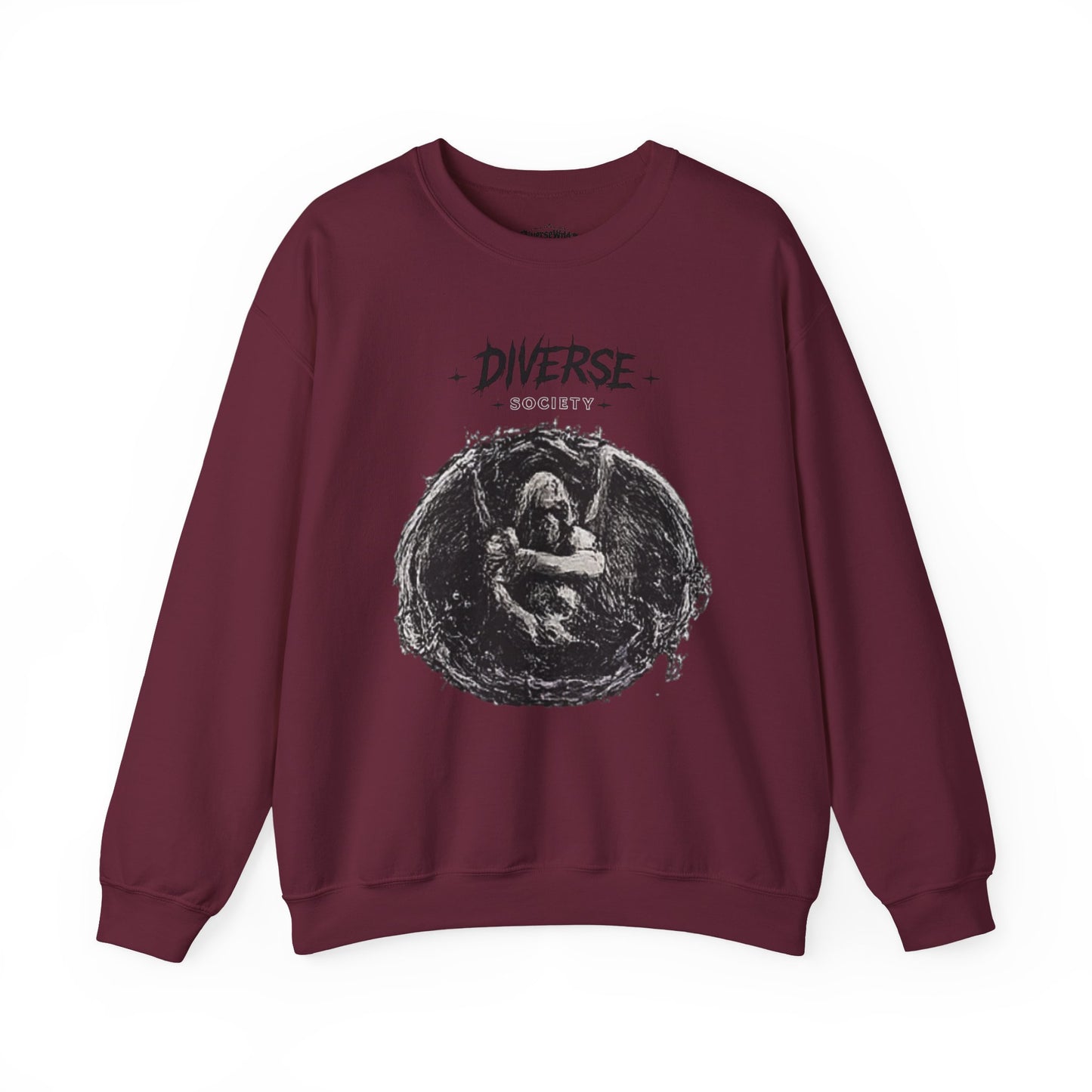 Crewneck Sweatshirt — 'DIVERSE' Artistic Circle Graphic