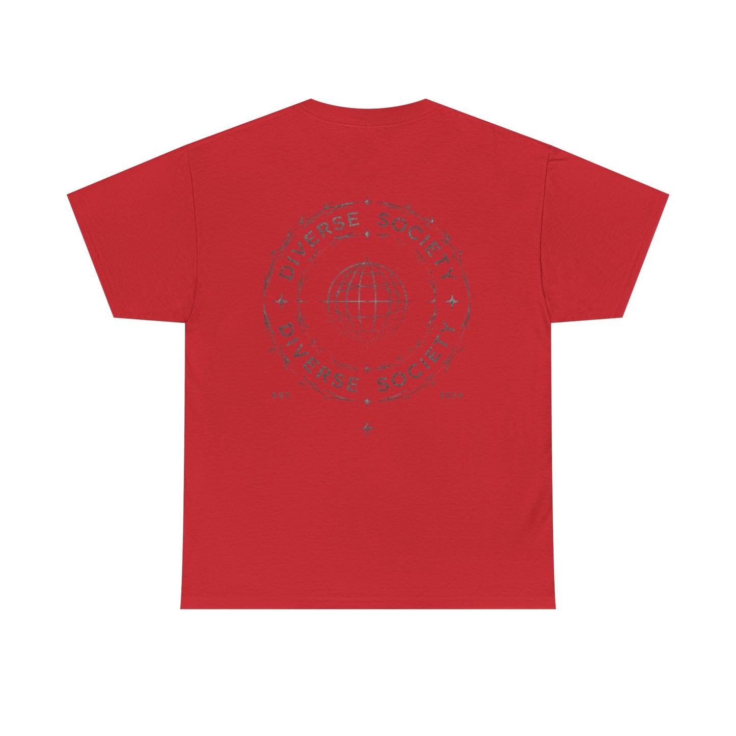 Diverse Society Graphic Tee — Globe Logo Chest + Back Print