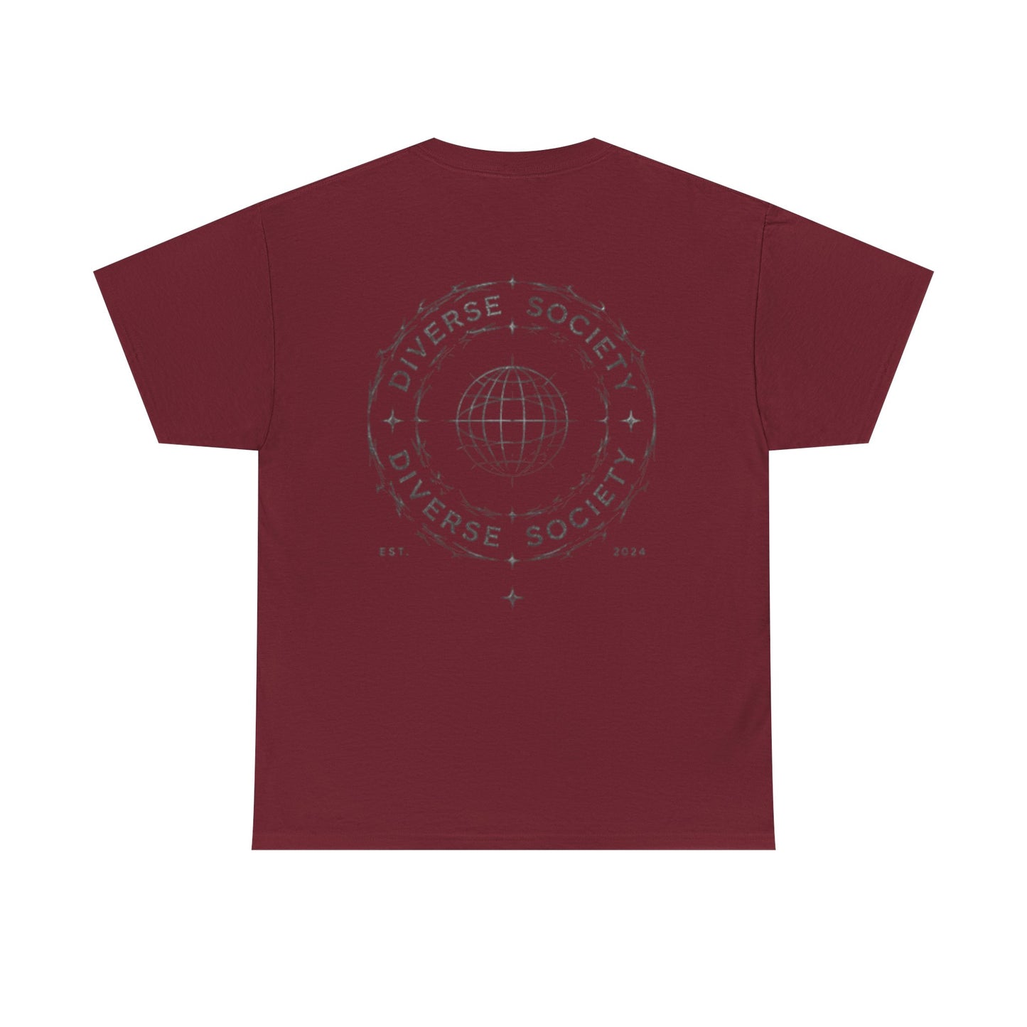 Diverse Society Graphic Tee — Globe Logo Chest + Back Print