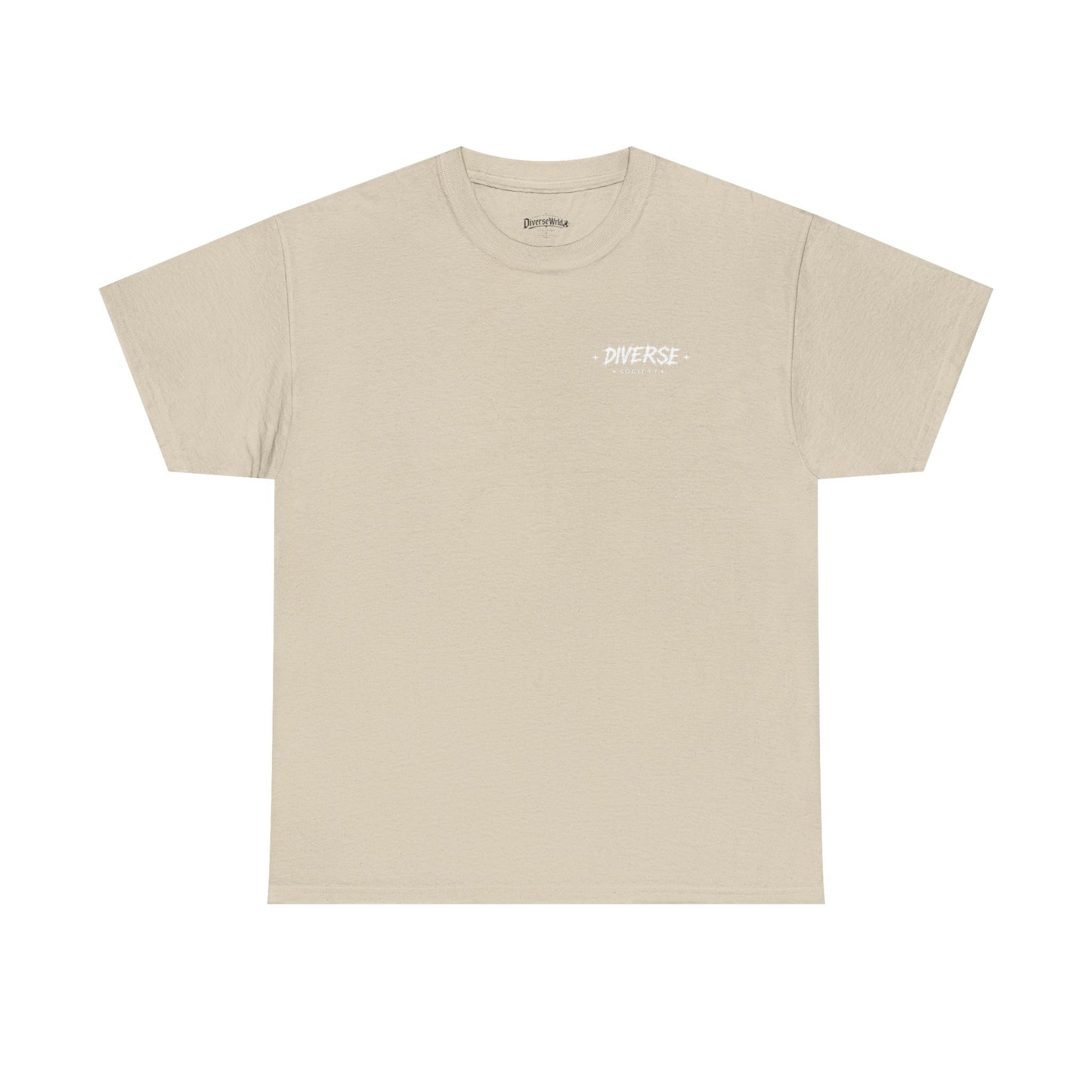 Diverse Society Graphic Tee — Globe Logo Chest + Back Print
