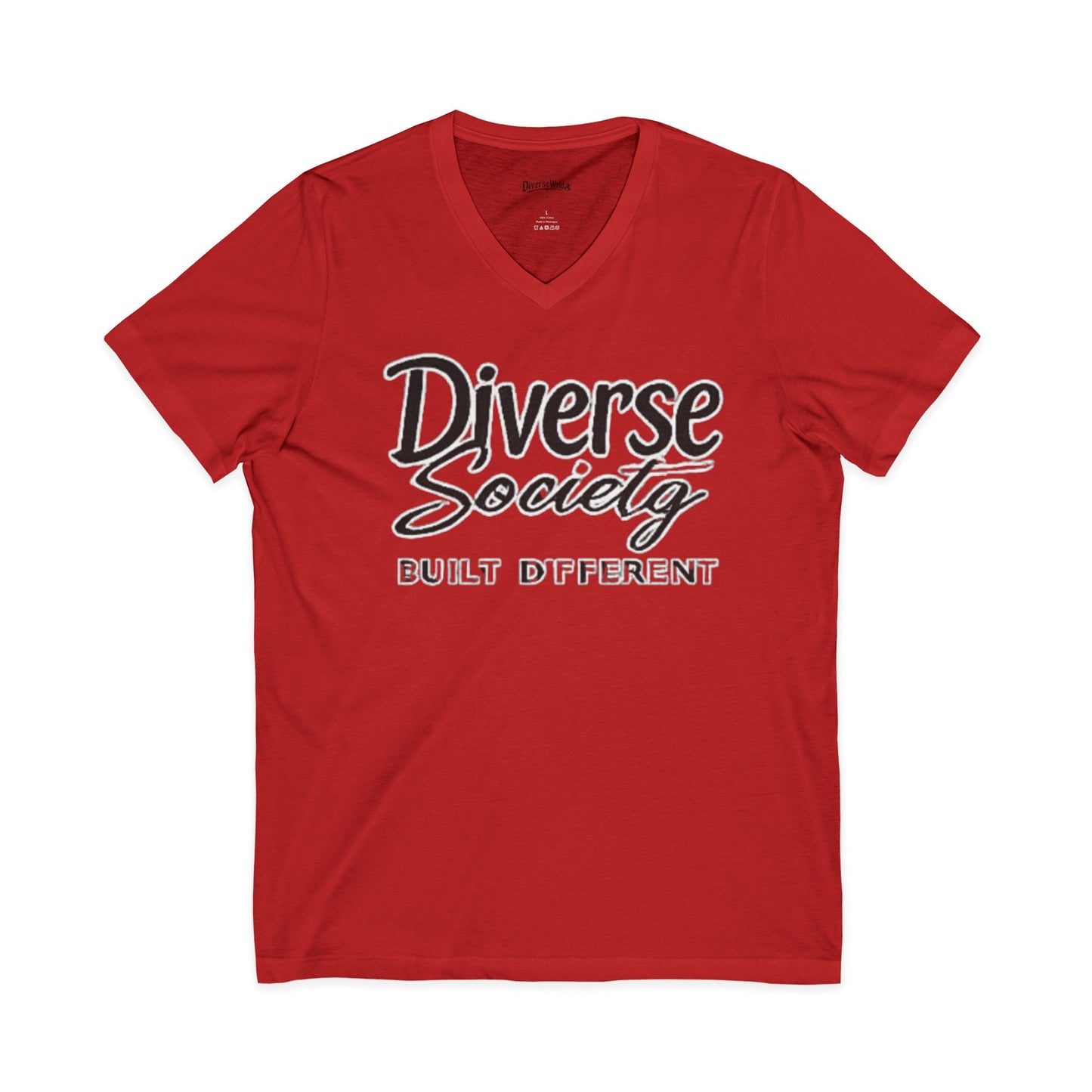 Diverse Society V-Neck Tee — Built Different Graphic T-Shirt