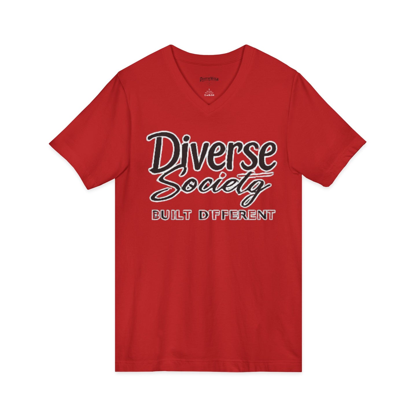 Diverse Society V-Neck Tee — Built Different Graphic T-Shirt