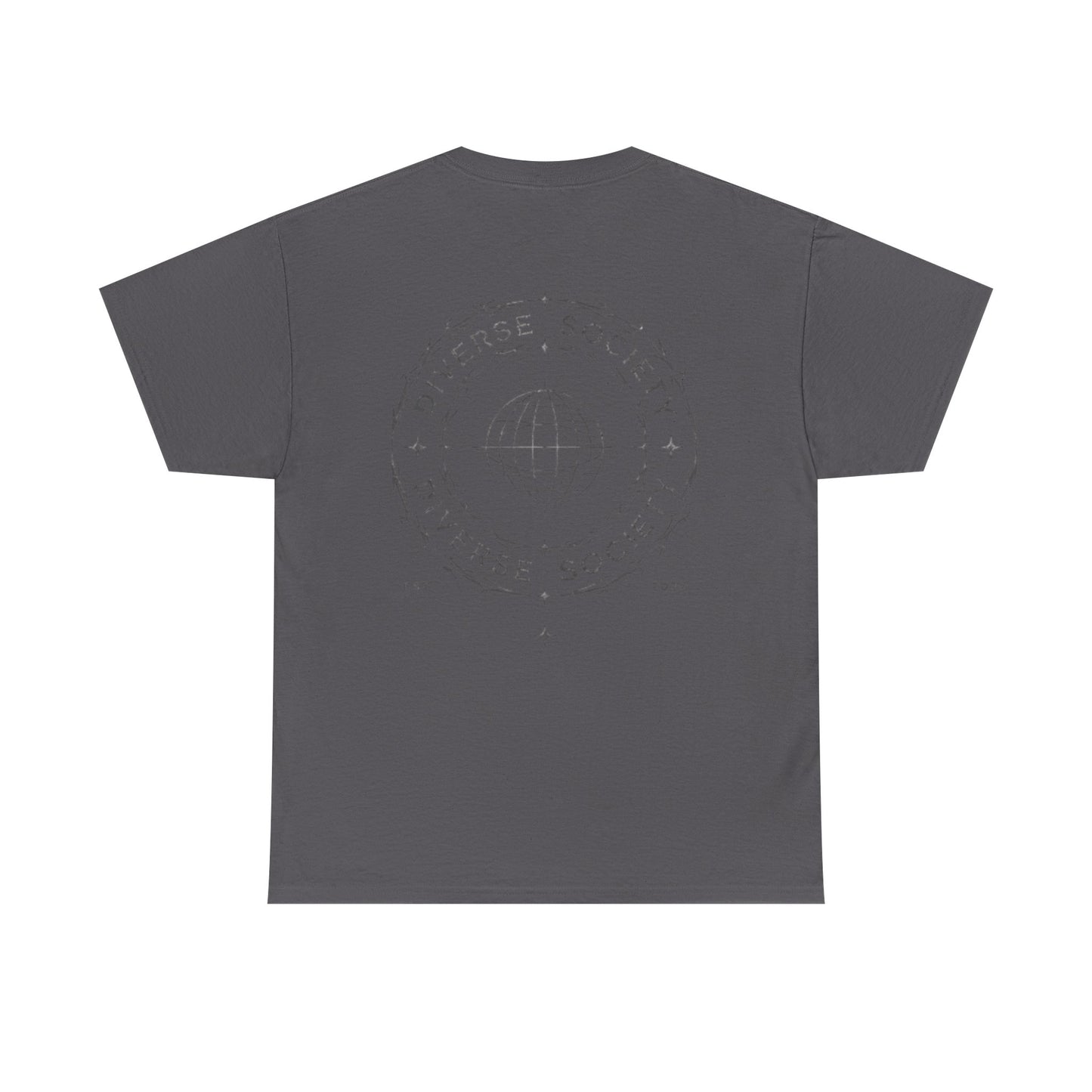 Diverse Society Graphic Tee — Globe Logo Chest + Back Print