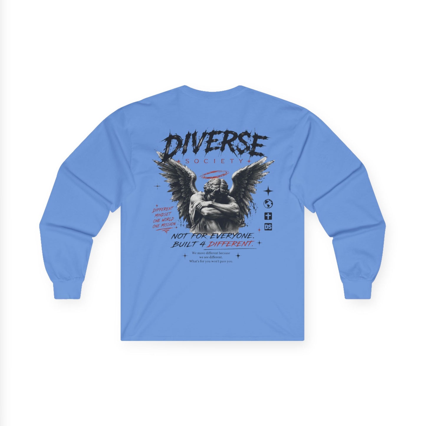 Diversewrld Long Sleeve Tee — Angel Wings Graphic Streetwear