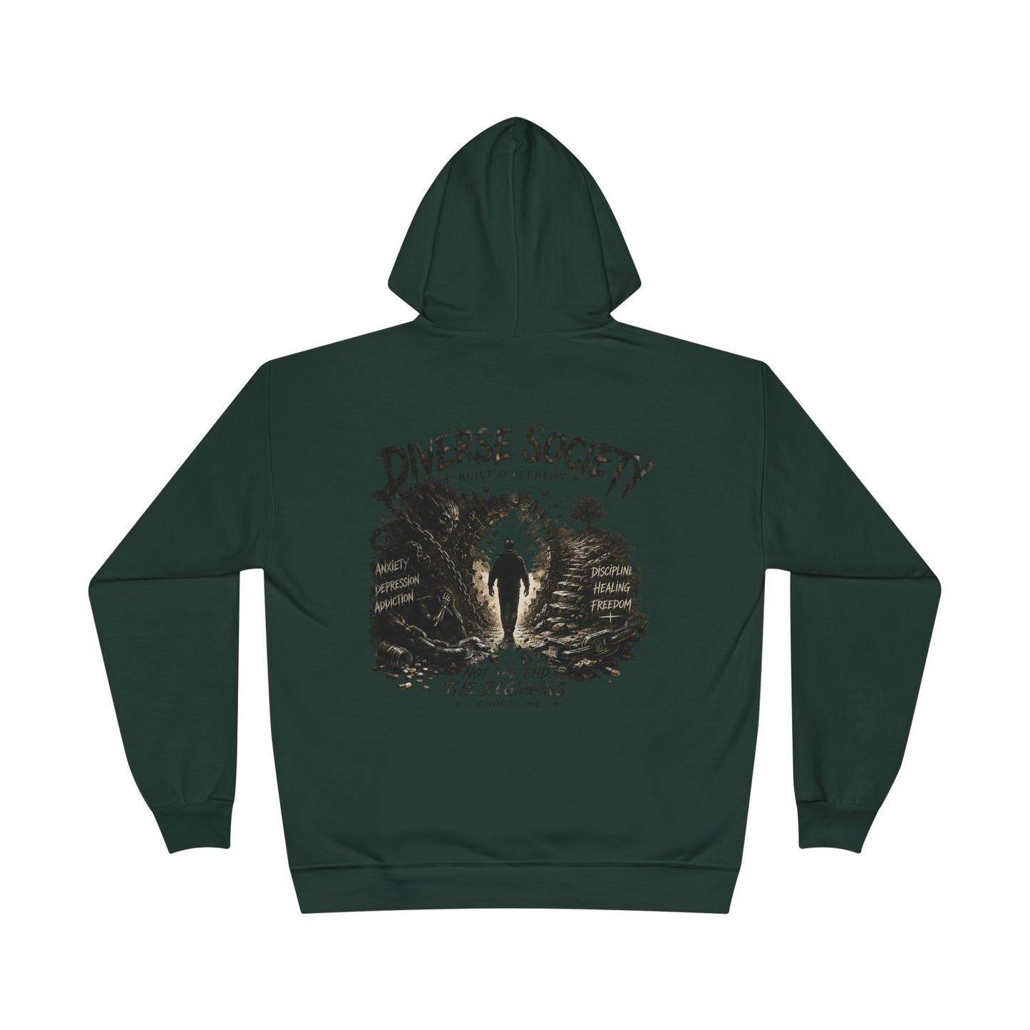 Diverse Society Hooded Sweatshirt — Silhouette Forest Graphic Pullover