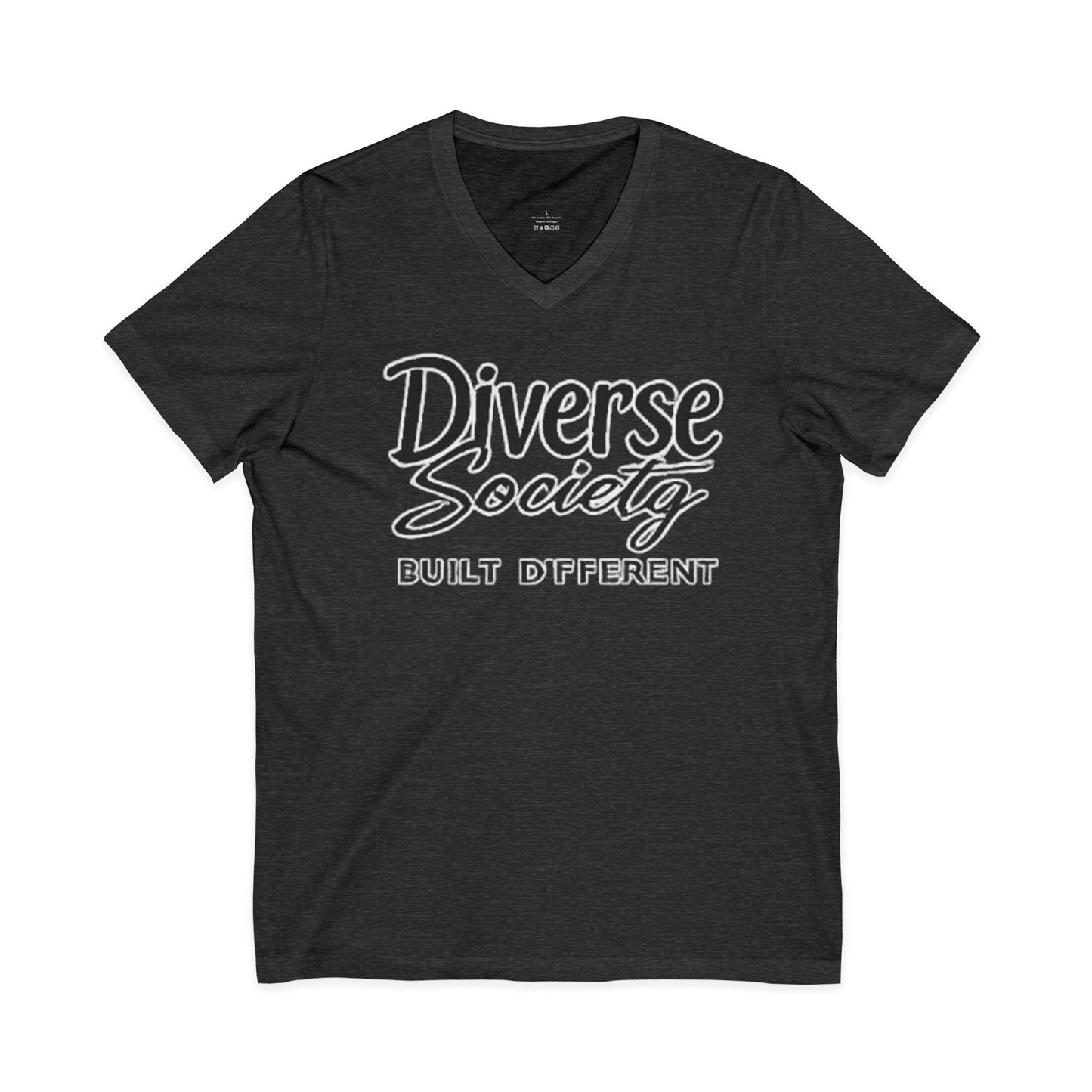 Diverse Society V-Neck Tee — Built Different Graphic T-Shirt