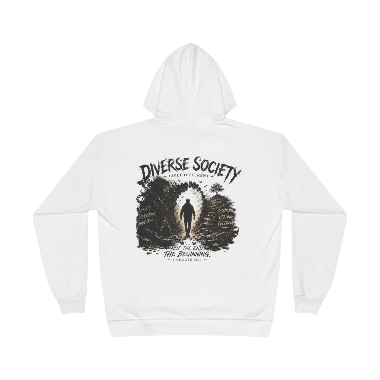 Diverse Society Hooded Sweatshirt — Silhouette Forest Graphic Pullover