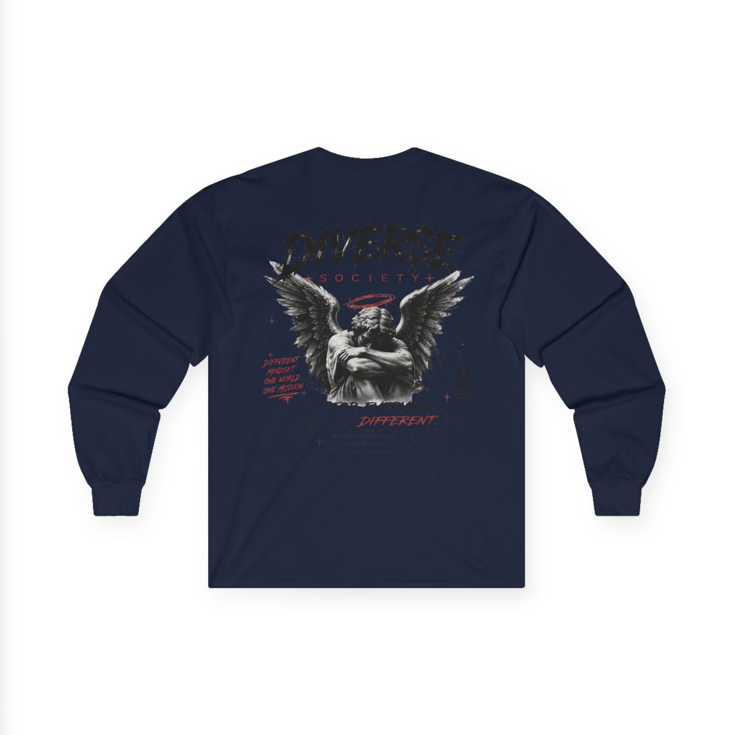 Diversewrld Long Sleeve Tee — Angel Wings Graphic Streetwear