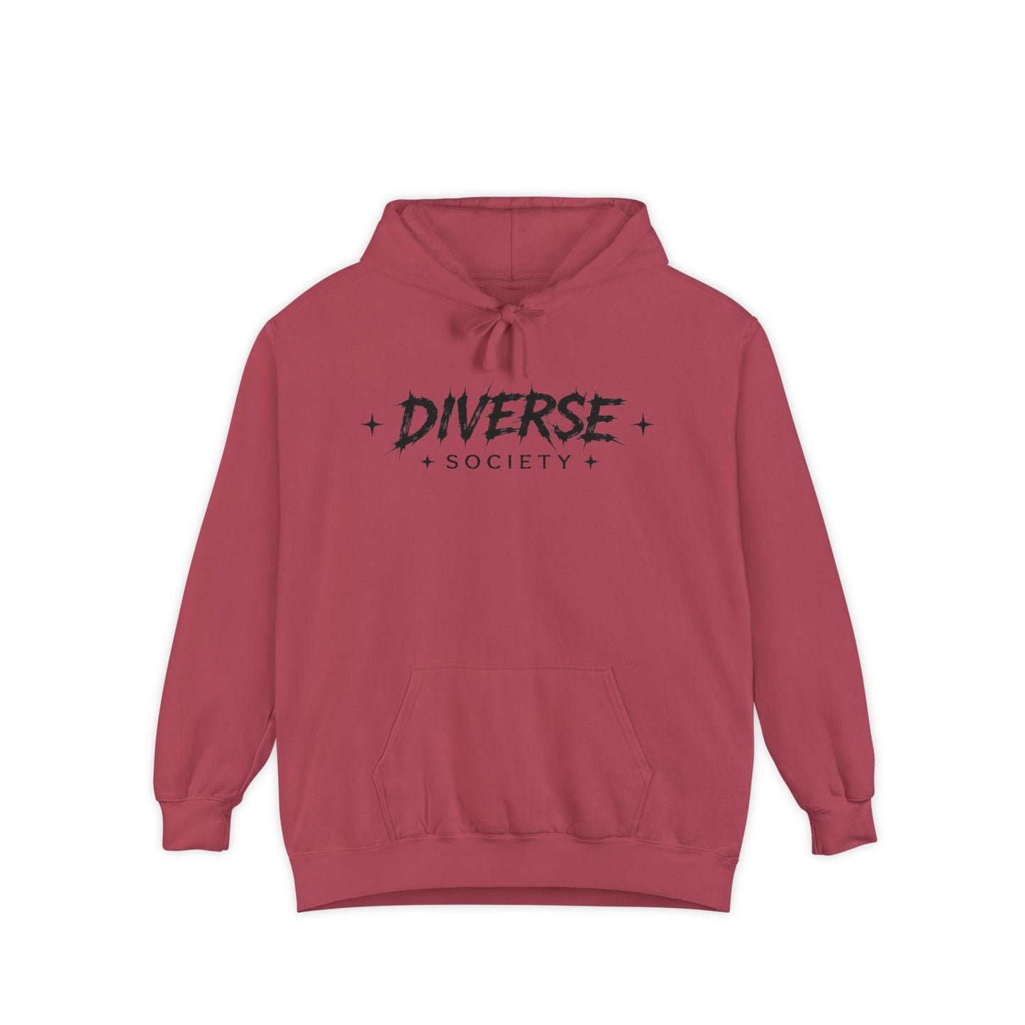 Diverse Society Hoodie — Minimalist Black Logo Pullover