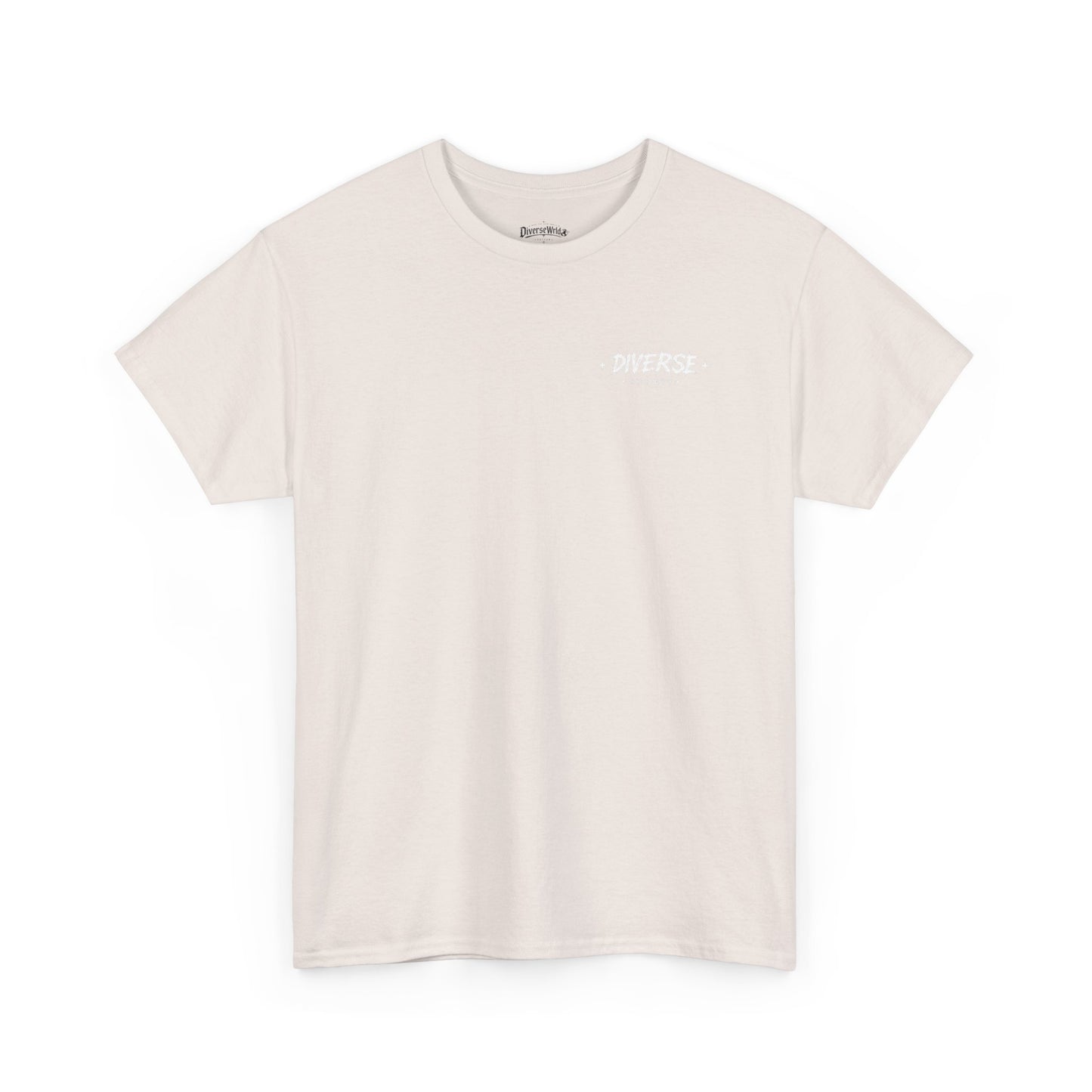 Diverse Society Graphic Tee — Globe Logo Chest + Back Print