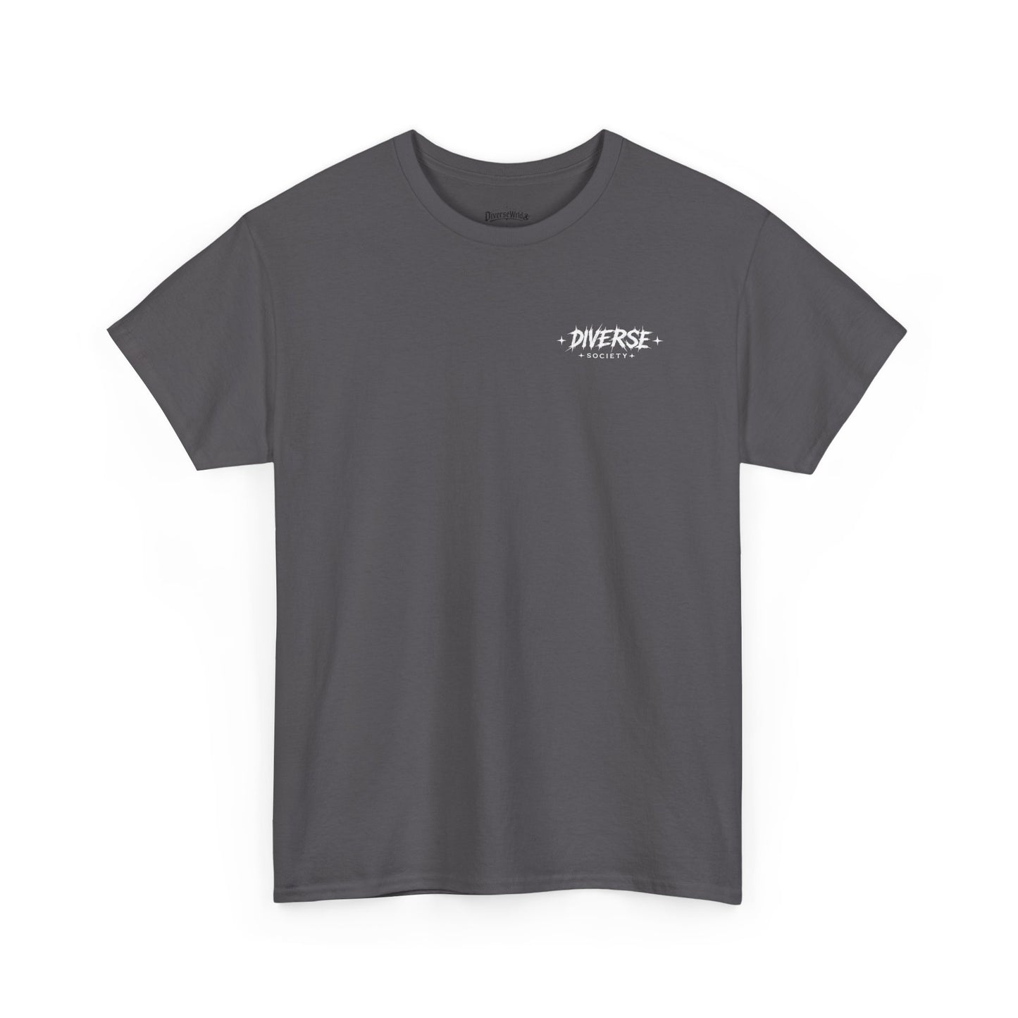Diverse Society Graphic Tee — Globe Logo Chest + Back Print