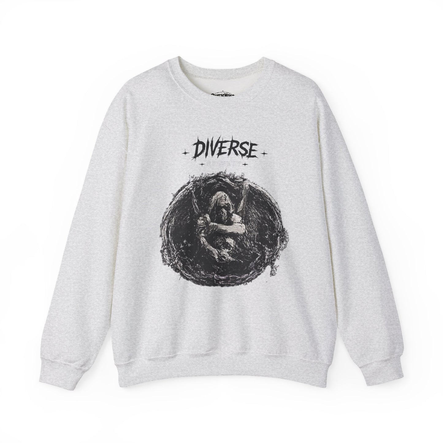 Crewneck Sweatshirt — 'DIVERSE' Artistic Circle Graphic