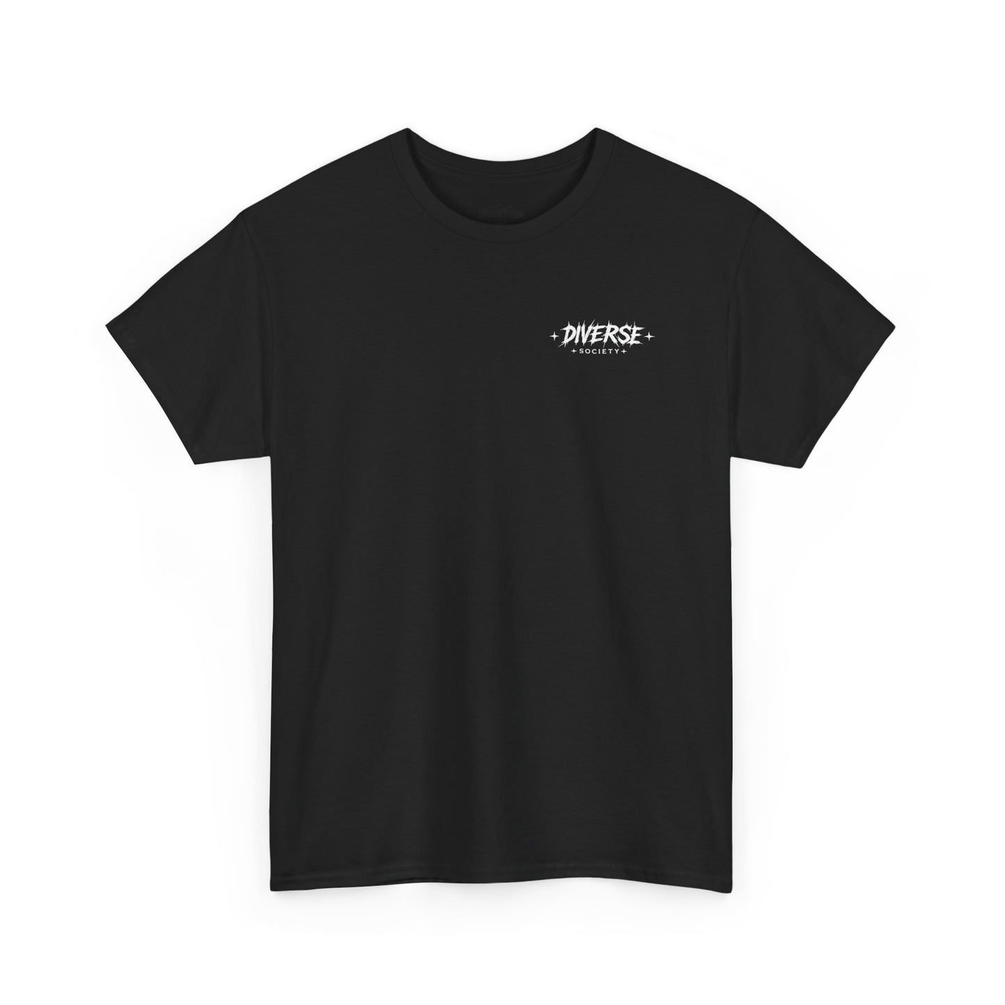 Diverse Society Graphic Tee — Globe Logo Chest + Back Print