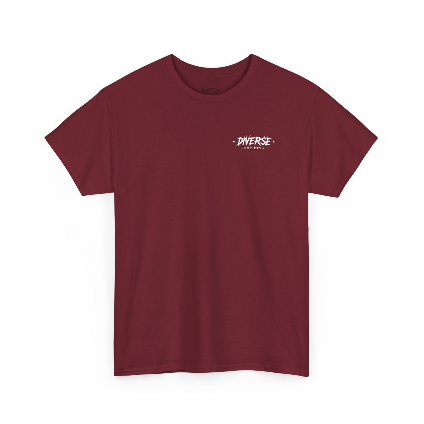 Diverse Society Graphic Tee — Globe Logo Chest + Back Print