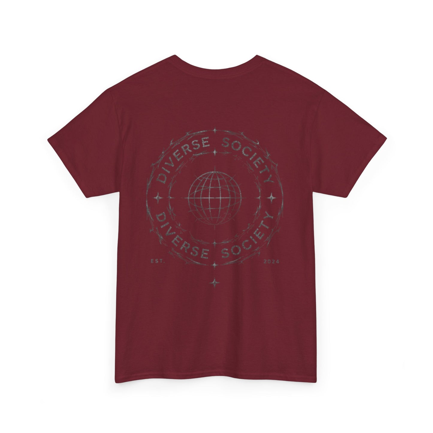 Diverse Society Graphic Tee — Globe Logo Chest + Back Print