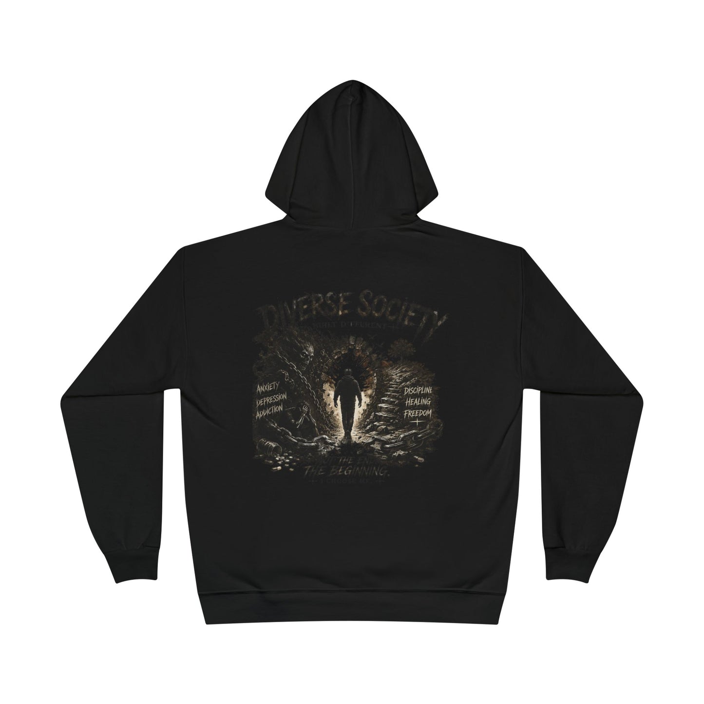 Diverse Society Hooded Sweatshirt — Silhouette Forest Graphic Pullover