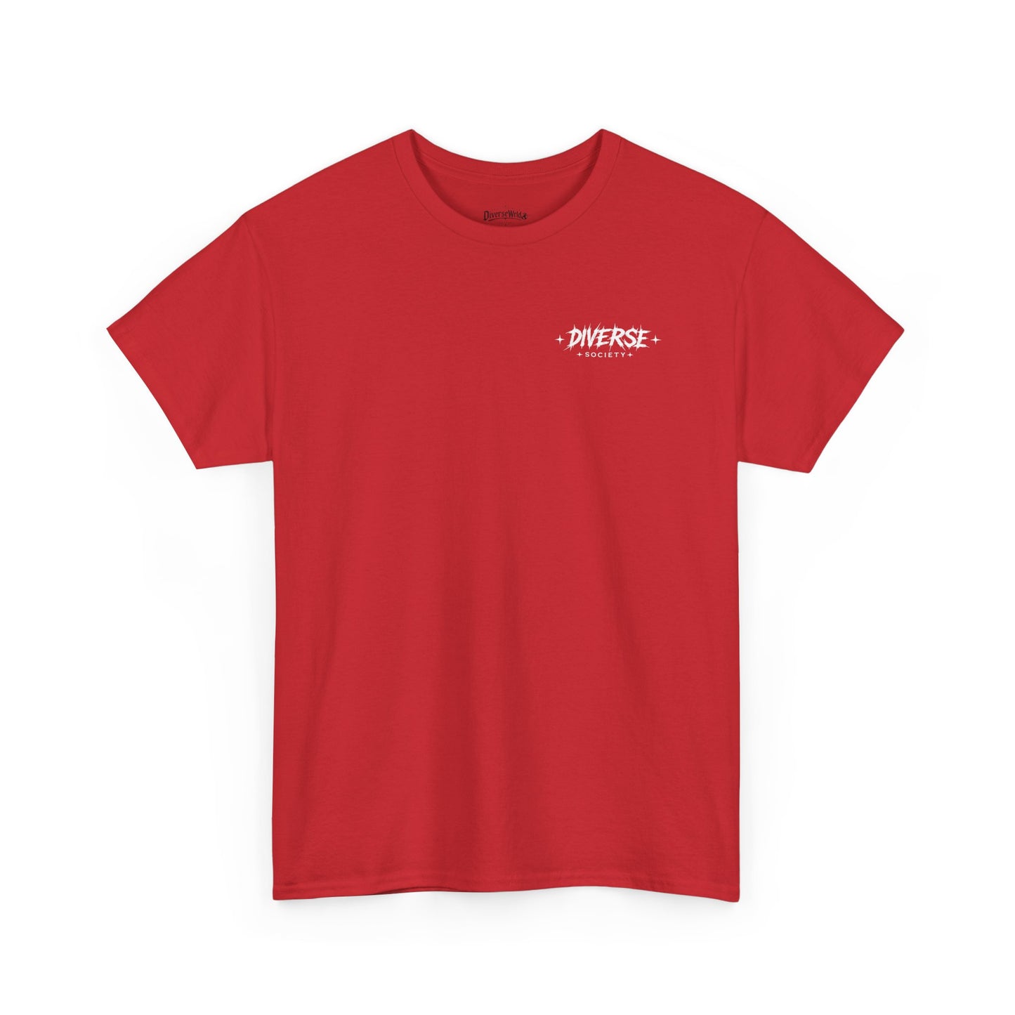 Diverse Society Graphic Tee — Globe Logo Chest + Back Print