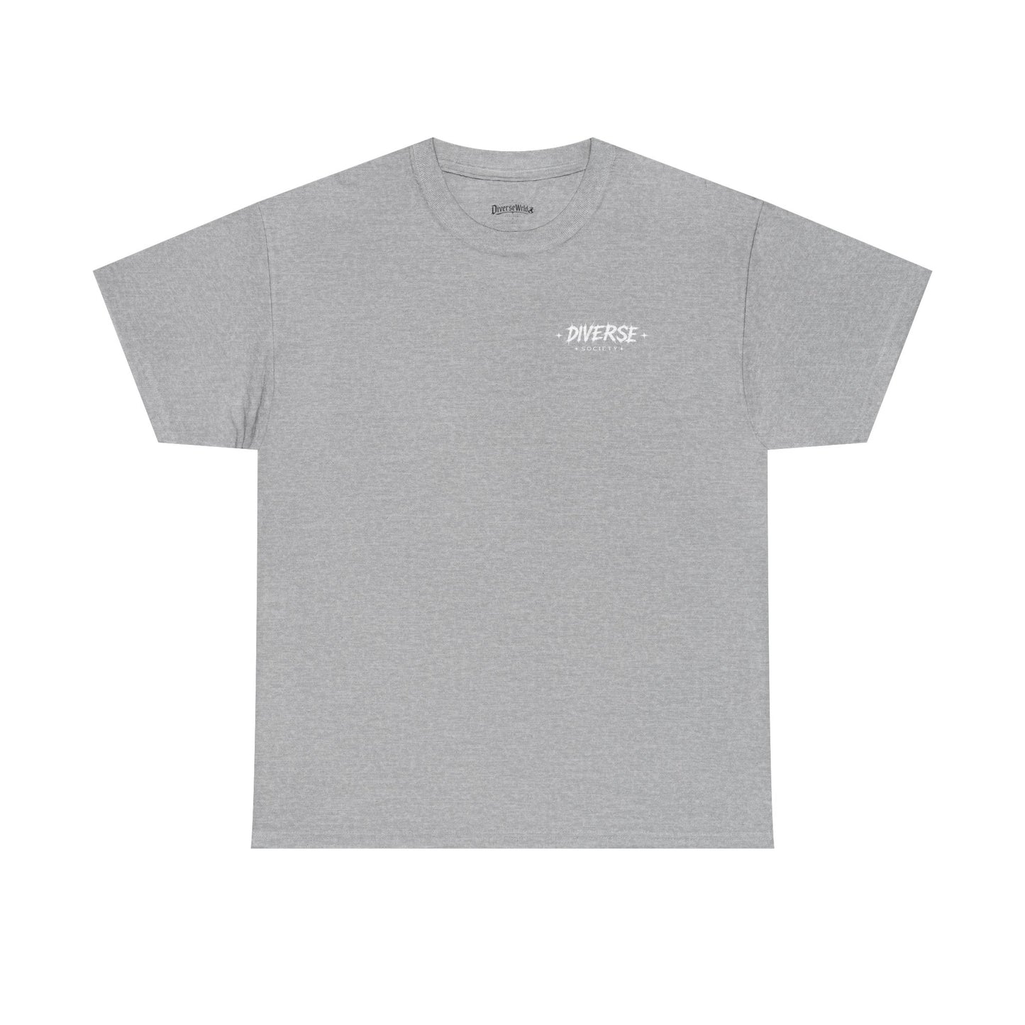 Diverse Society Graphic Tee — Globe Logo Chest + Back Print