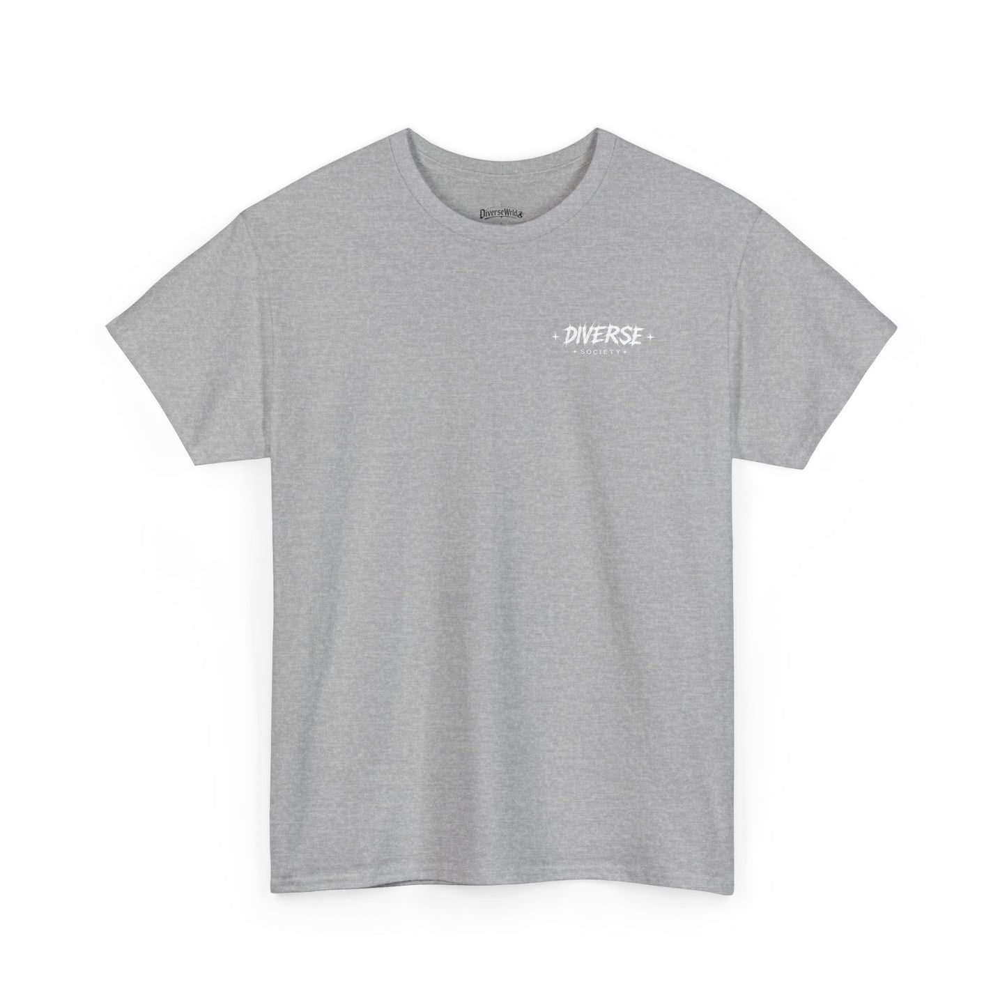 Diverse Society Graphic Tee — Globe Logo Chest + Back Print