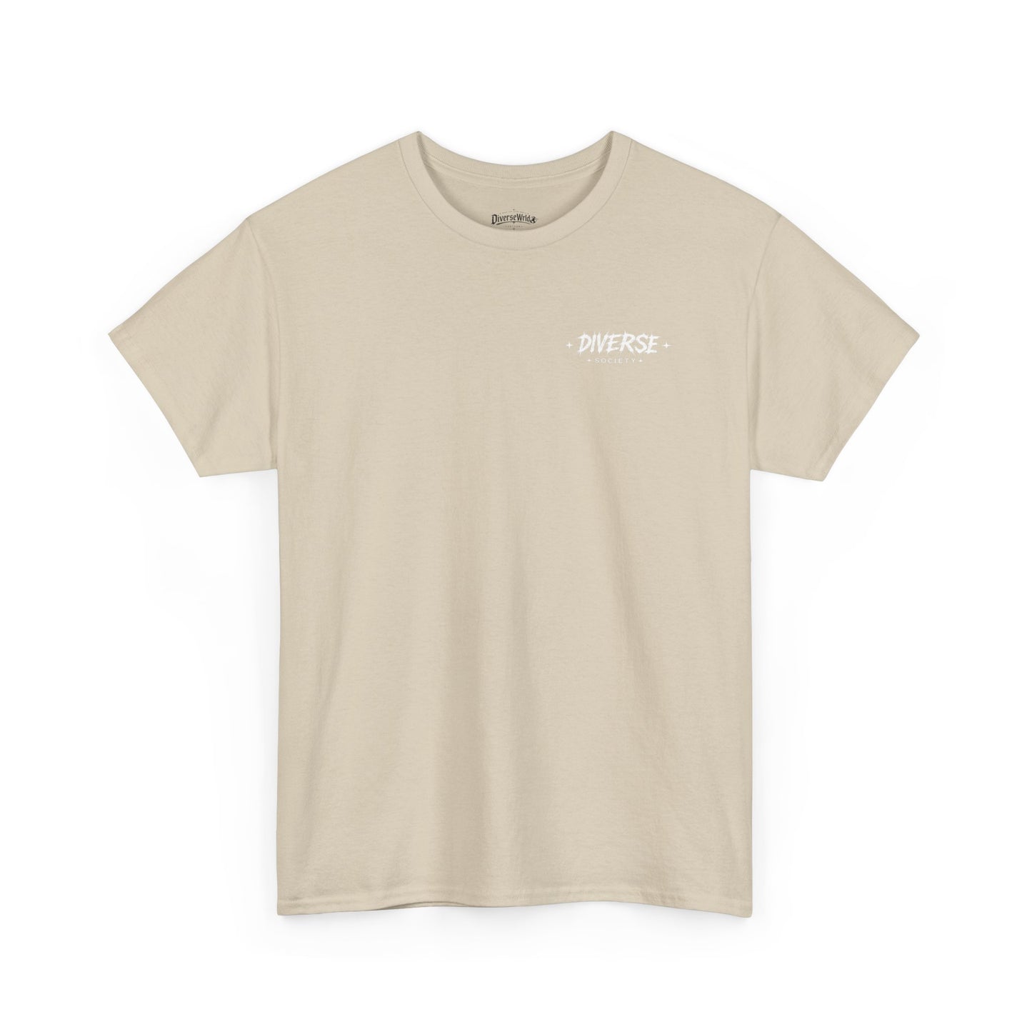 Diverse Society Graphic Tee — Globe Logo Chest + Back Print