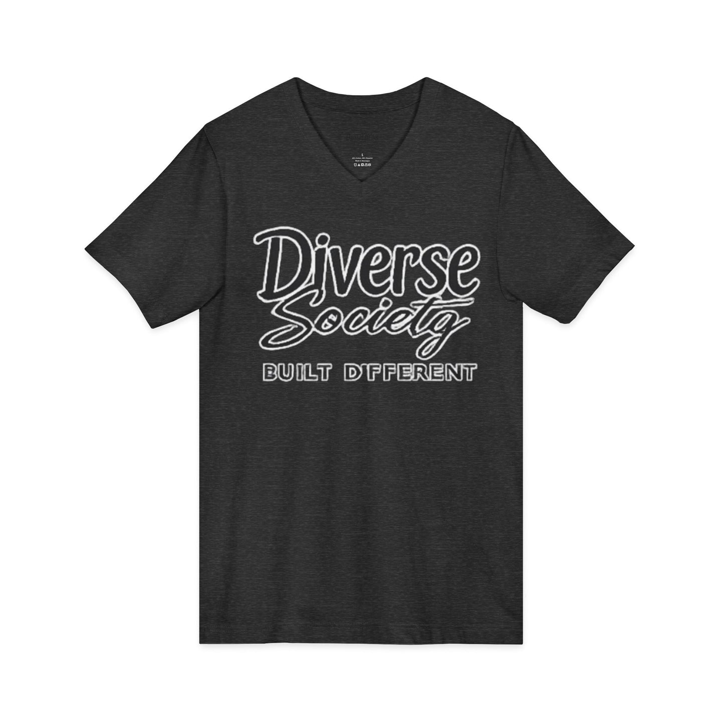 Diverse Society V-Neck Tee — Built Different Graphic T-Shirt