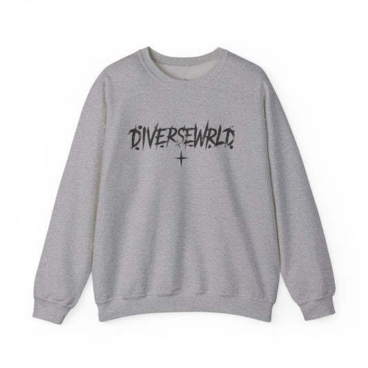 Diverseworld Crewneck Sweatshirt – Grunge Angel Graphic & "Lost in My Mind" Back Print